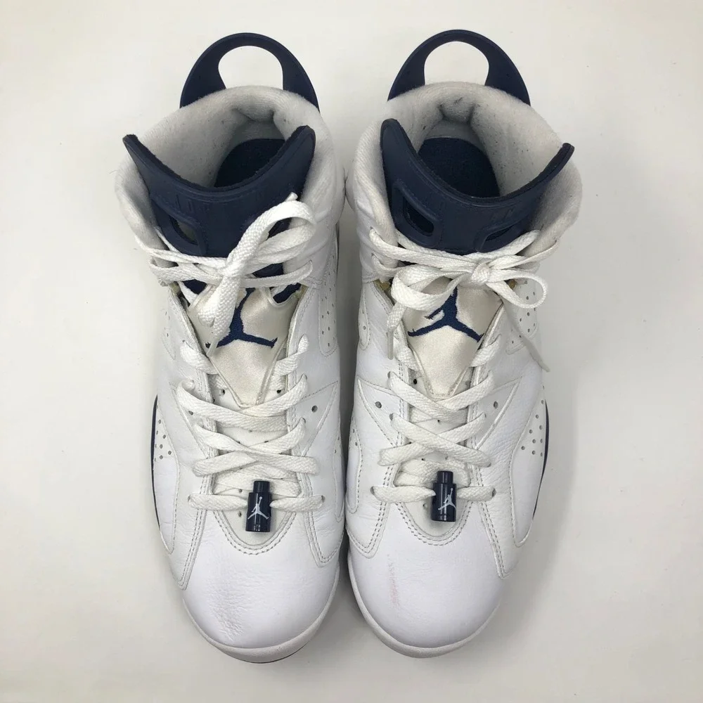Nike Air Jordan 6 Retrom Midnight Navy Sneakers Mens 11.5 Streetwear Basketball